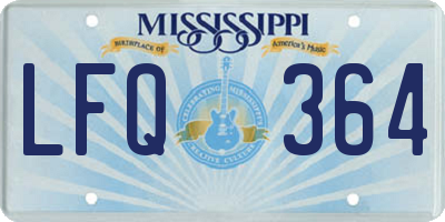 MS license plate LFQ364