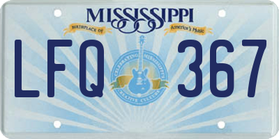 MS license plate LFQ367