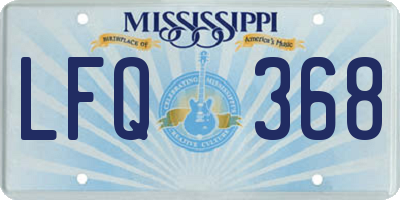 MS license plate LFQ368