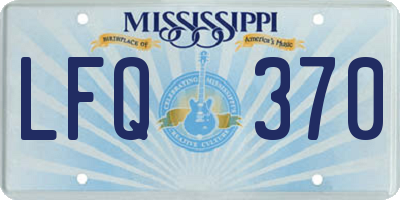 MS license plate LFQ370