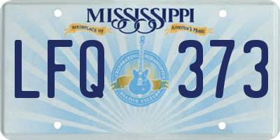 MS license plate LFQ373