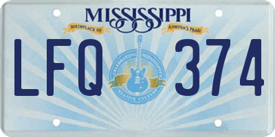 MS license plate LFQ374