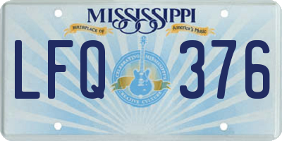 MS license plate LFQ376