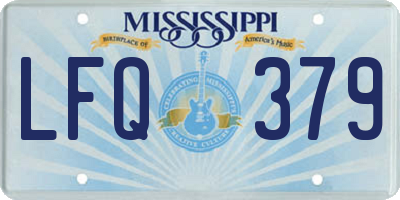 MS license plate LFQ379
