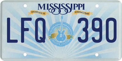 MS license plate LFQ390