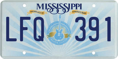 MS license plate LFQ391