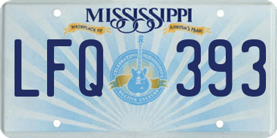 MS license plate LFQ393