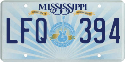 MS license plate LFQ394