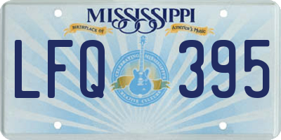 MS license plate LFQ395
