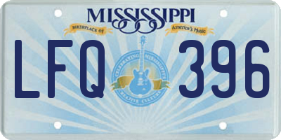 MS license plate LFQ396