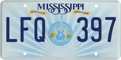 MS license plate LFQ397