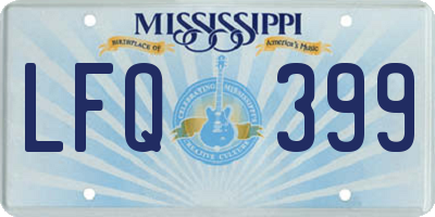 MS license plate LFQ399