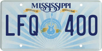 MS license plate LFQ400