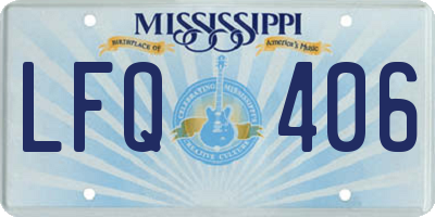 MS license plate LFQ406