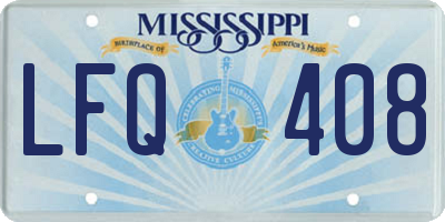 MS license plate LFQ408