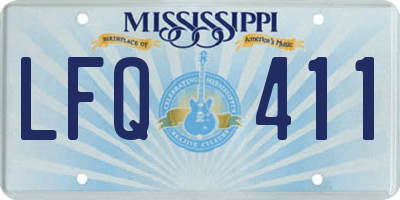 MS license plate LFQ411