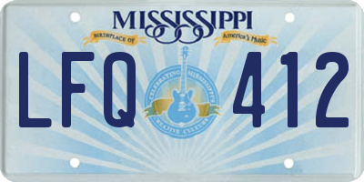 MS license plate LFQ412