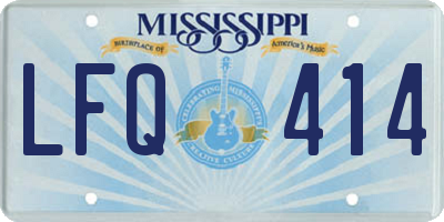 MS license plate LFQ414