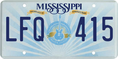 MS license plate LFQ415
