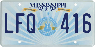 MS license plate LFQ416