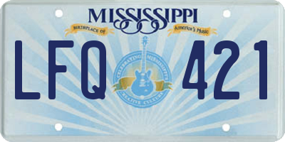 MS license plate LFQ421