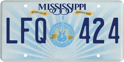 MS license plate LFQ424