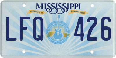 MS license plate LFQ426