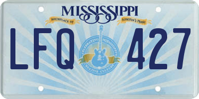 MS license plate LFQ427