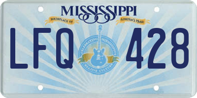 MS license plate LFQ428