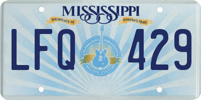 MS license plate LFQ429