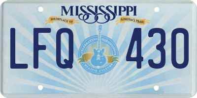 MS license plate LFQ430