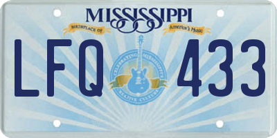 MS license plate LFQ433