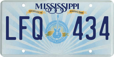 MS license plate LFQ434
