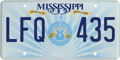 MS license plate LFQ435