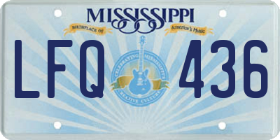 MS license plate LFQ436