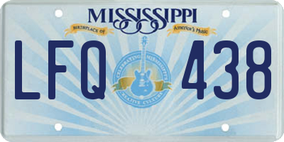 MS license plate LFQ438