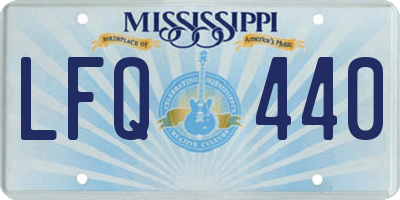 MS license plate LFQ440