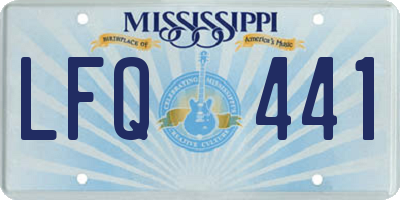 MS license plate LFQ441