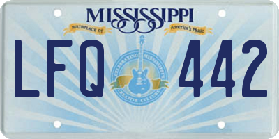 MS license plate LFQ442