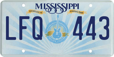 MS license plate LFQ443