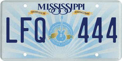 MS license plate LFQ444