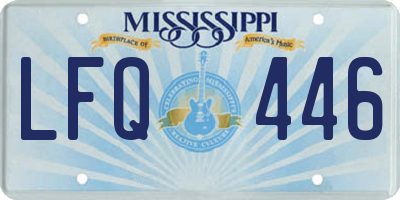 MS license plate LFQ446