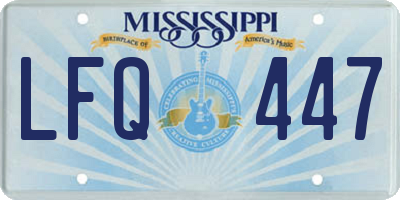 MS license plate LFQ447