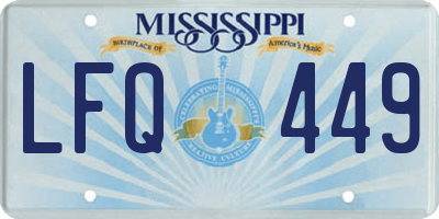 MS license plate LFQ449