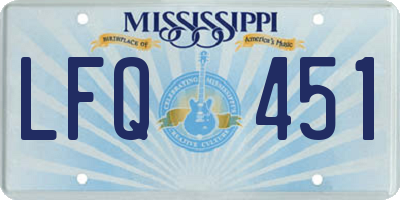 MS license plate LFQ451