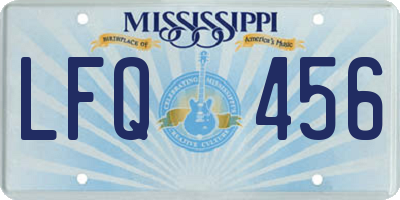 MS license plate LFQ456