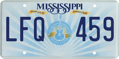 MS license plate LFQ459