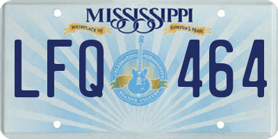MS license plate LFQ464