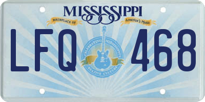 MS license plate LFQ468