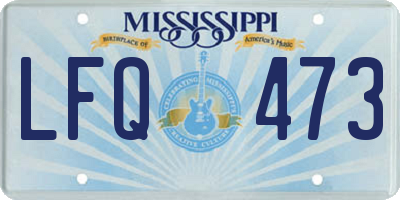 MS license plate LFQ473